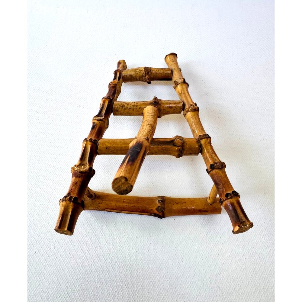Vintage Bamboo Folding Plate Easel Stand - Picture 4 of 6